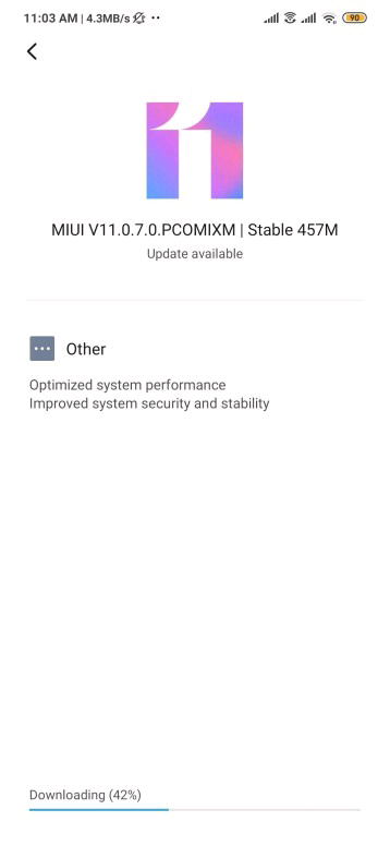 Latest Redmi Note update