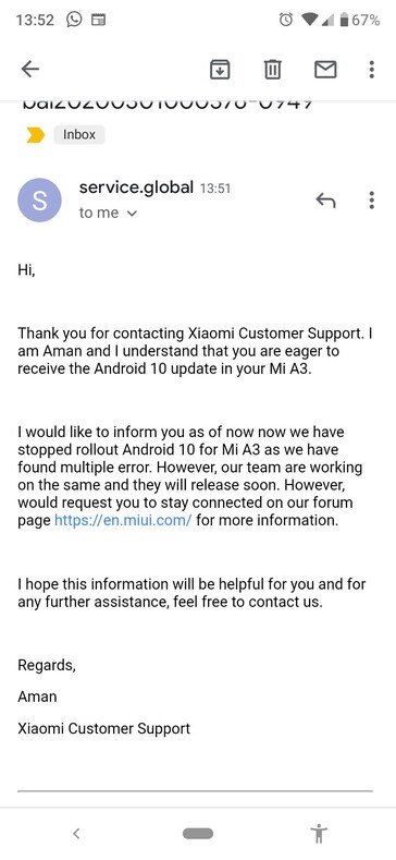 Mi A3 Android 10