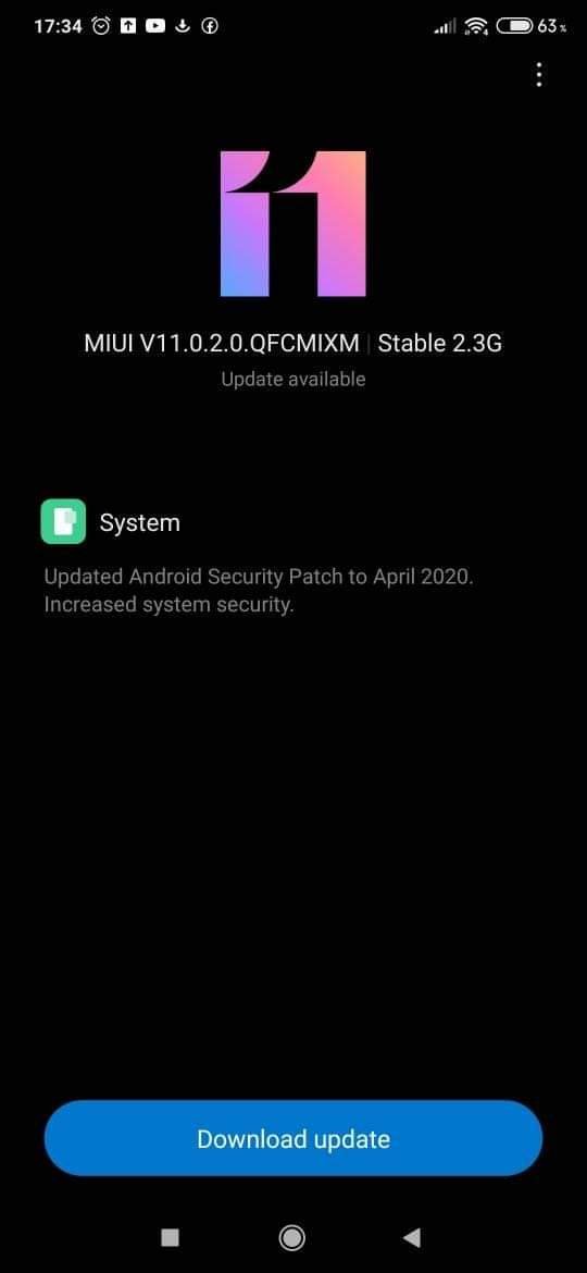 New mi 9 lite Global stable update