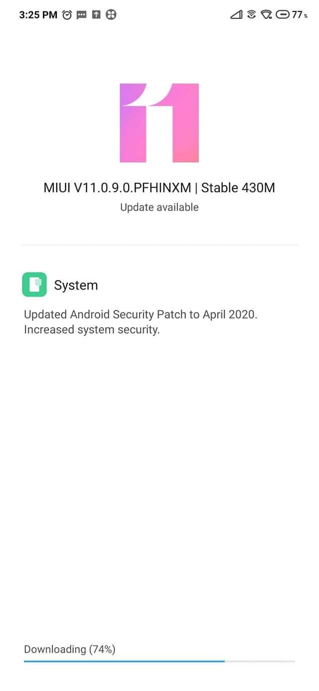 New Redmi Note 7 Pro update - MIUI 11.0.9.0 PFHINXM