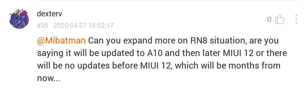 Xiaomi Redmi Note 8 Android 10