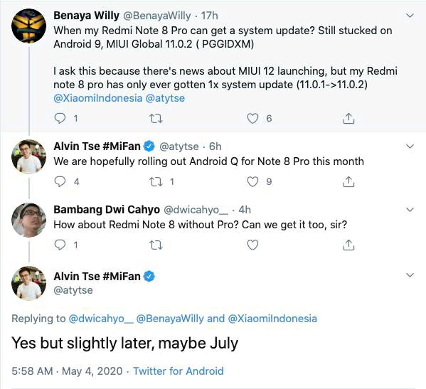 Redmi Note 8 Pro Android 10 for PGGIDXM ROM version coming this month PGGIDXM