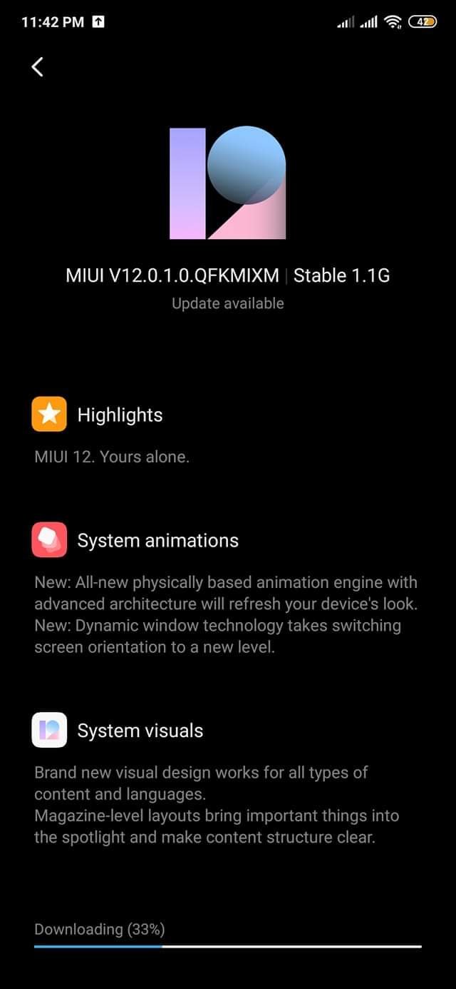 Global stable MIUI 12 update for Redmi K20