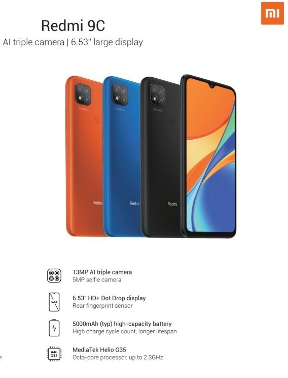 Xiaomi Redmi 9C Specs Xiaomi Redmi 9C specs
