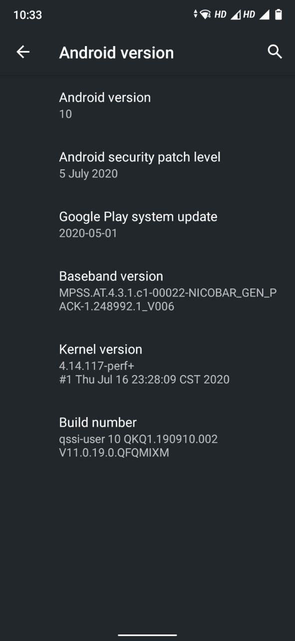 July security patch update for mi a3
