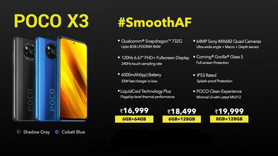 POCO X3 finally arrives in India with Snapdragon 732G and 6000mAh battery, starting at $230 POCO X3