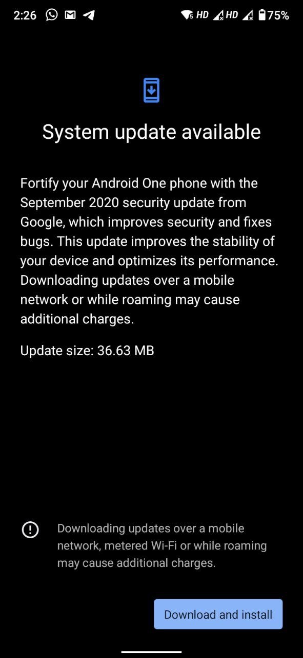 September security patch update starts arriving for the Mi A3 September security patch update for the mi a3