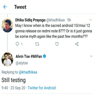 Xiaomi executive gives update on MIUI 12 update for the Redmi Note 8 Miui 12 update for the Redmi Note 8