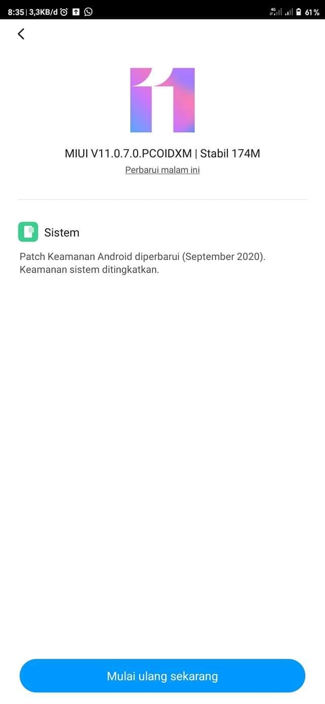 New Stable update for the Redmi Note 8