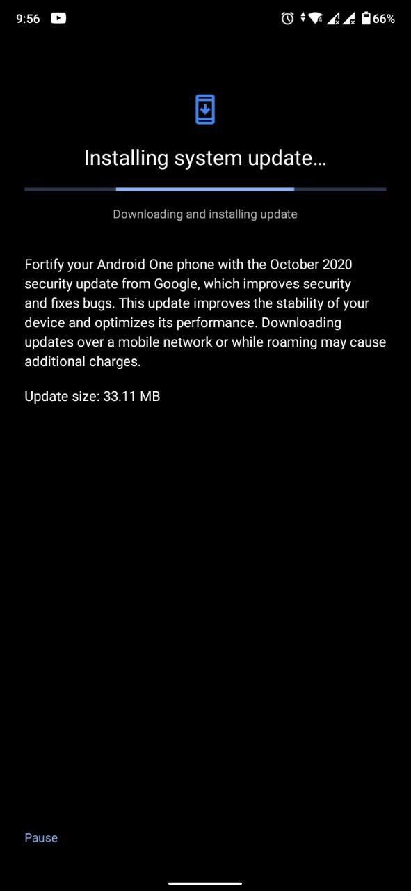 October security patch update for the Mi A3