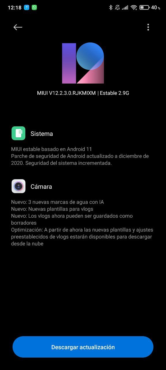 For Global users, the update will arrive as MIUI 12.2.3.0 RJKMIXM and for EEA users, as MIUI 12.2.3.0 RJKEUXM. It's a 2.9GB package, but with a different changelog