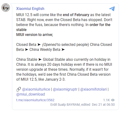 First stable MIUI 12.5 update