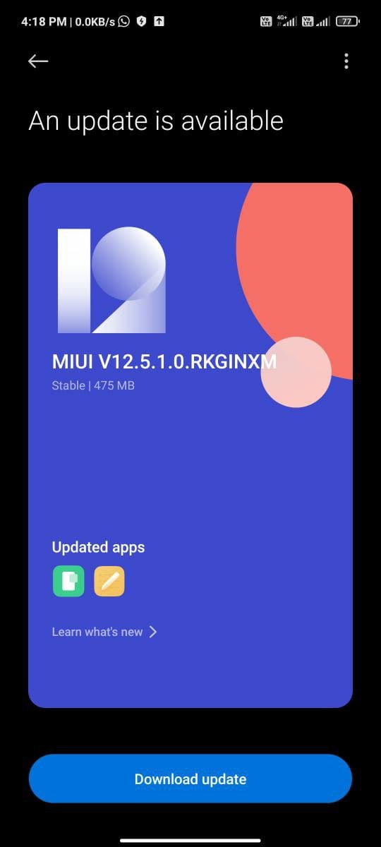 Xiaomi Redmi Note 10 receives MIUI 12.5 update in India Redmi Note 10 MIUI 12.5 update in India