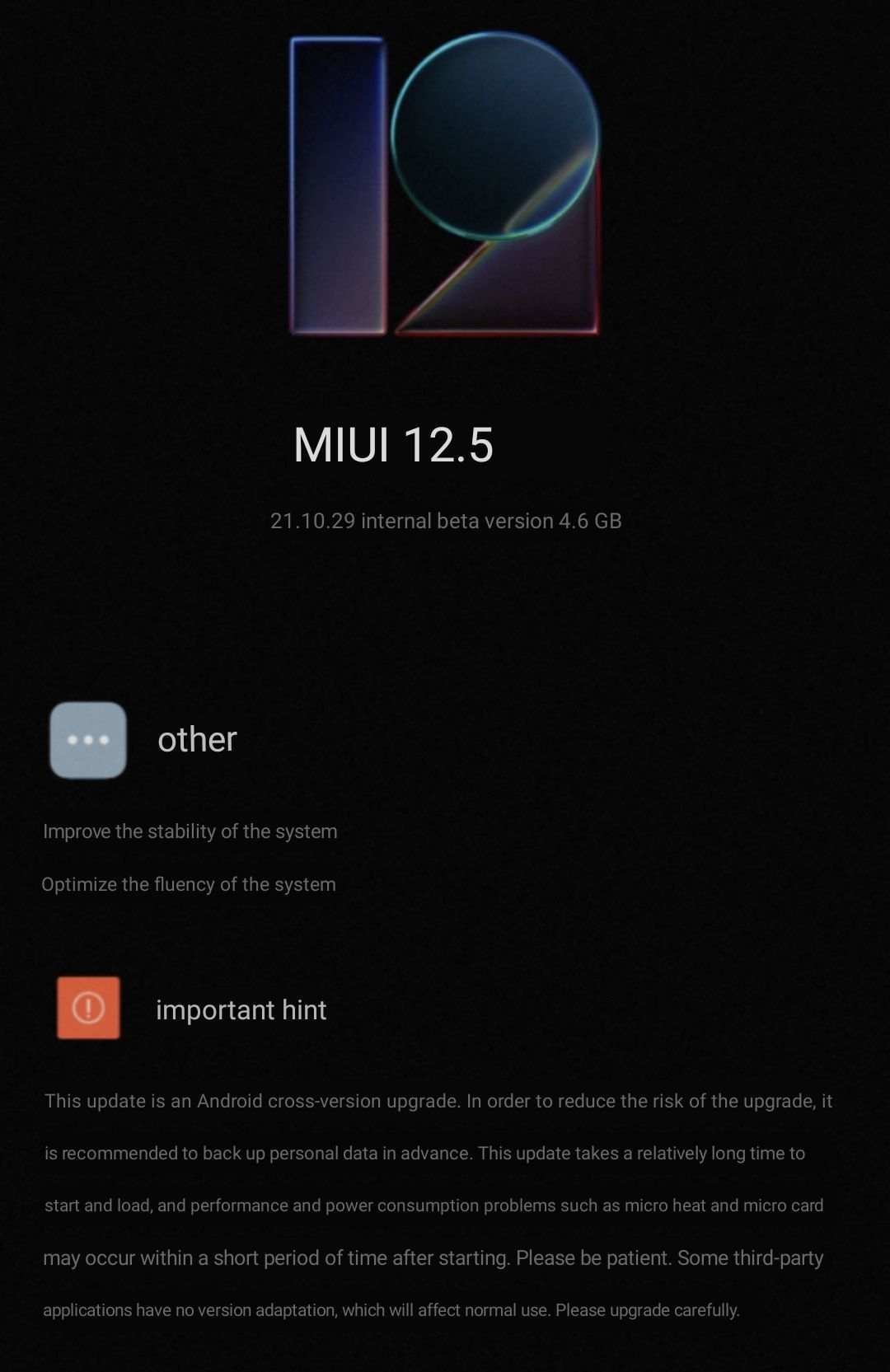 Xiaomi Mix 4 Android 12 beta update
