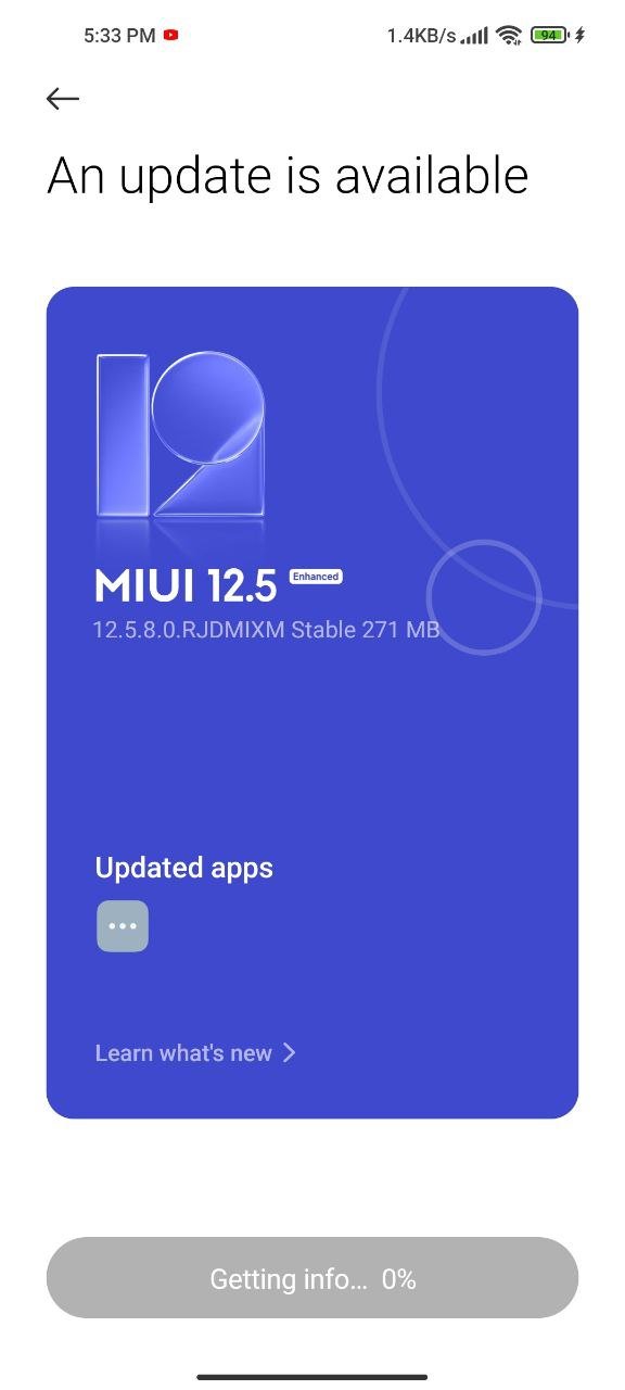 MIUI 12.5 Enhanced update arrives India for Redmi Note 8 as Mi 10T / Pro a new stable update ahead of MIUI 13 release Xiaomi Mi 10T / Pro December security patch