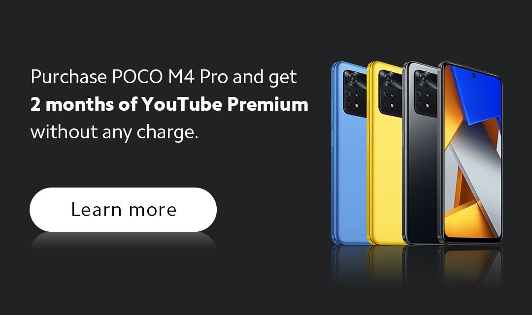 POCO partners with YouTube to give free premium subscriptions to its phone users POCO YouTube premium subscription
