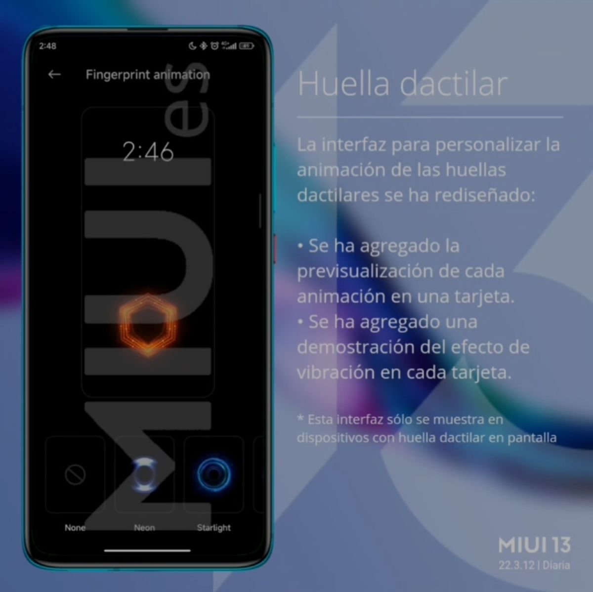 Fingerprint customization