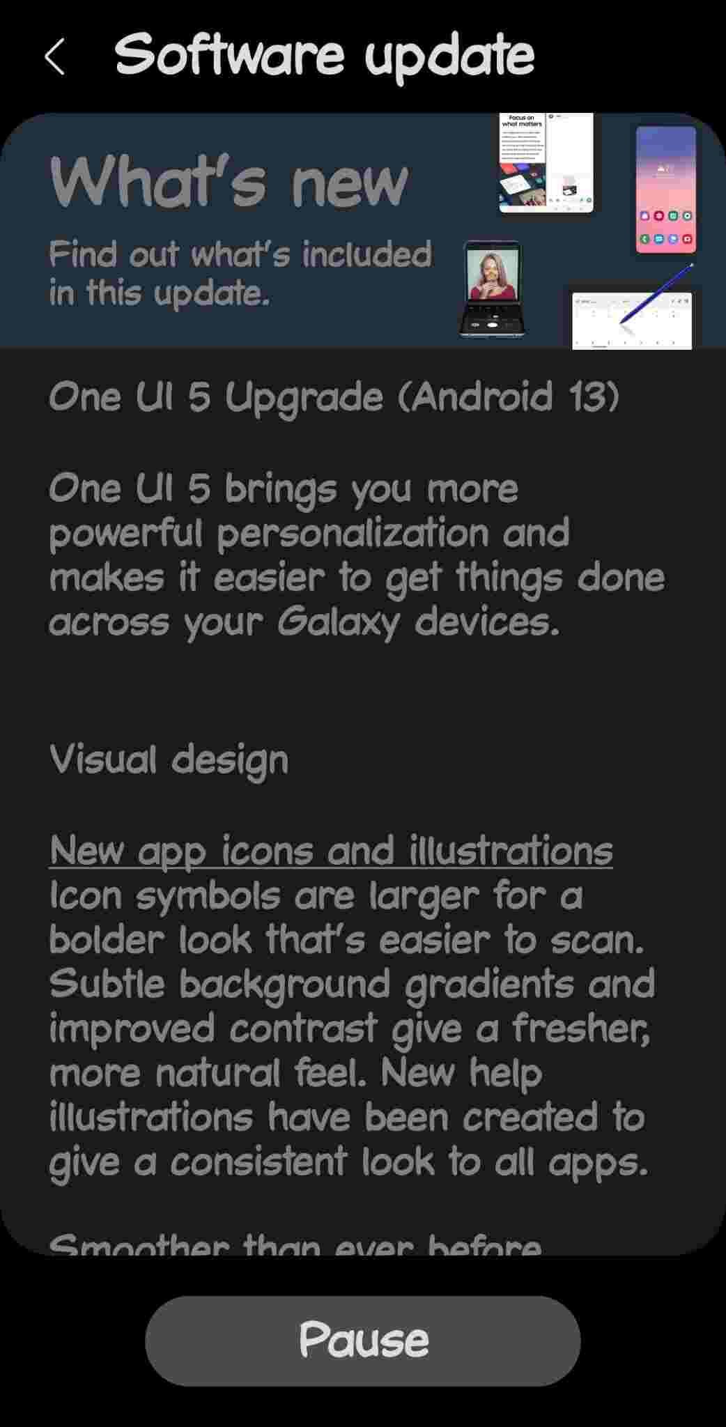 OneUI 5 update for Galaxy S22 