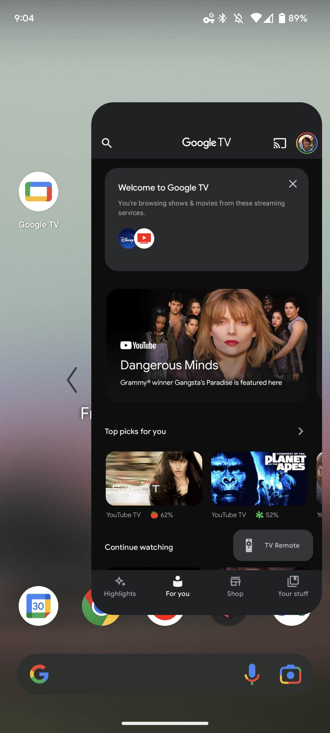 New Android Predictive back gesture 